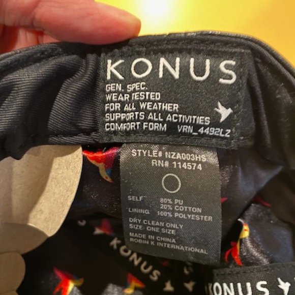 Konus Men's Bird Logo Flag Snapback In Black - Picture 7 of 7